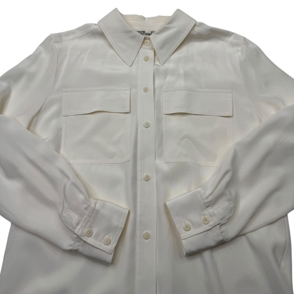 Diane Von Furstenberg Emanuelle Silk Top Blouse - Picture 11 of 11